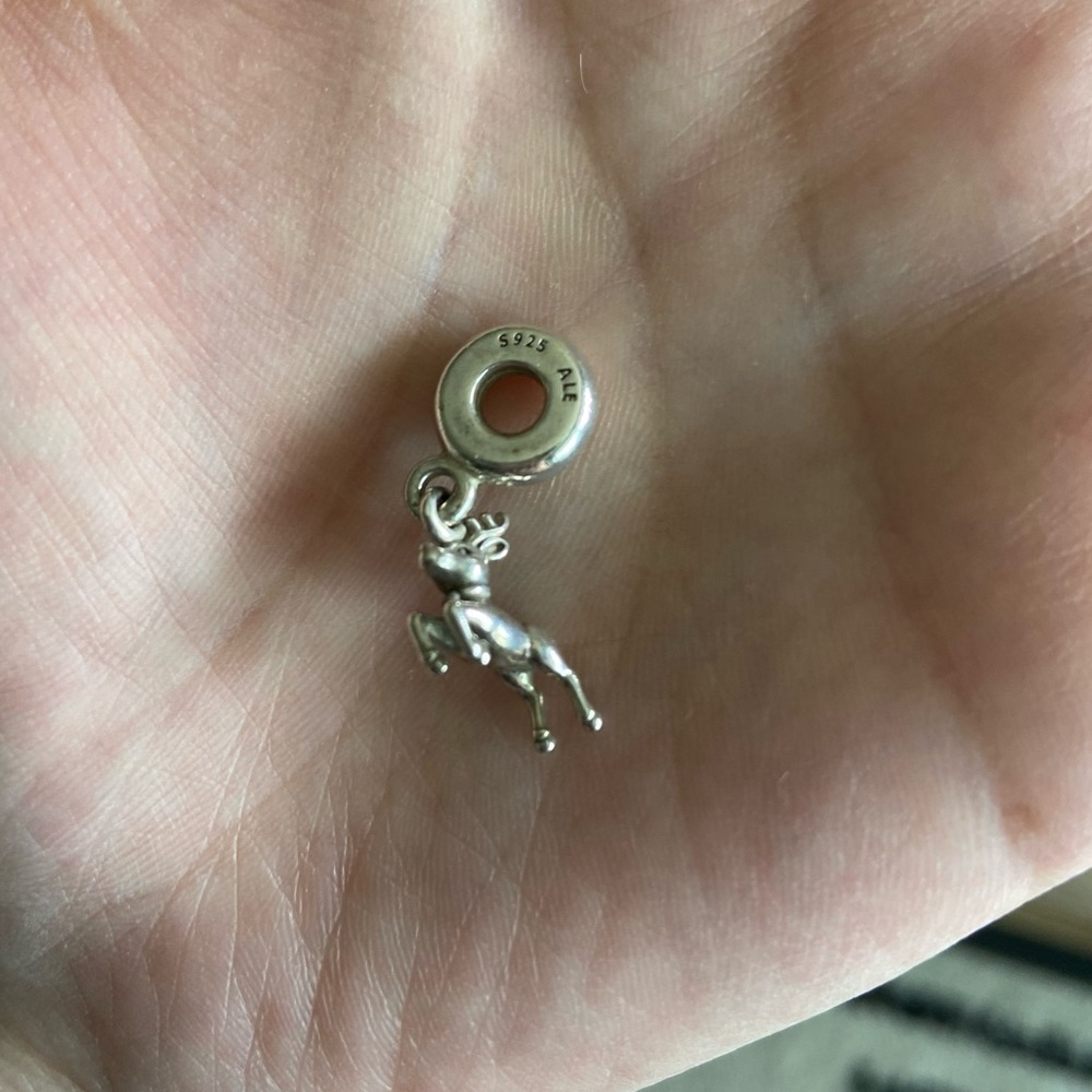Pandora Reindeer Charm - Retired/ Authentic